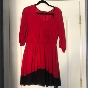 Macy’s Bcx red and black dress